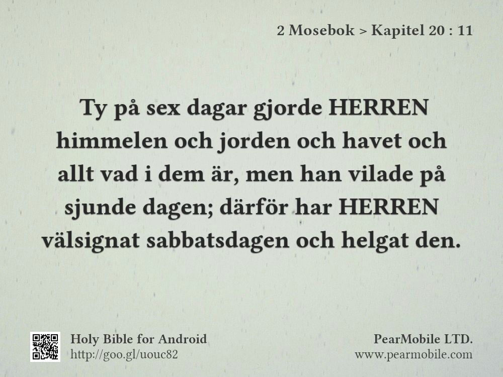 2 Mosebok, Kapitel 20:11